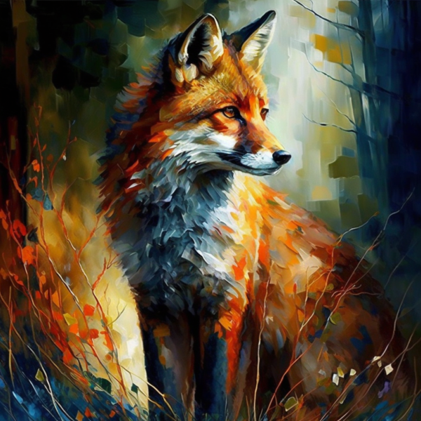 Red fox painting, National Trust, nature,