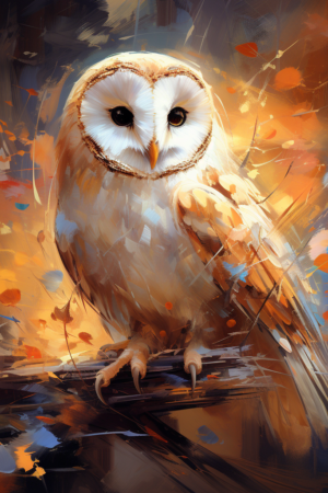 Owl, painting, gift idea, interior design