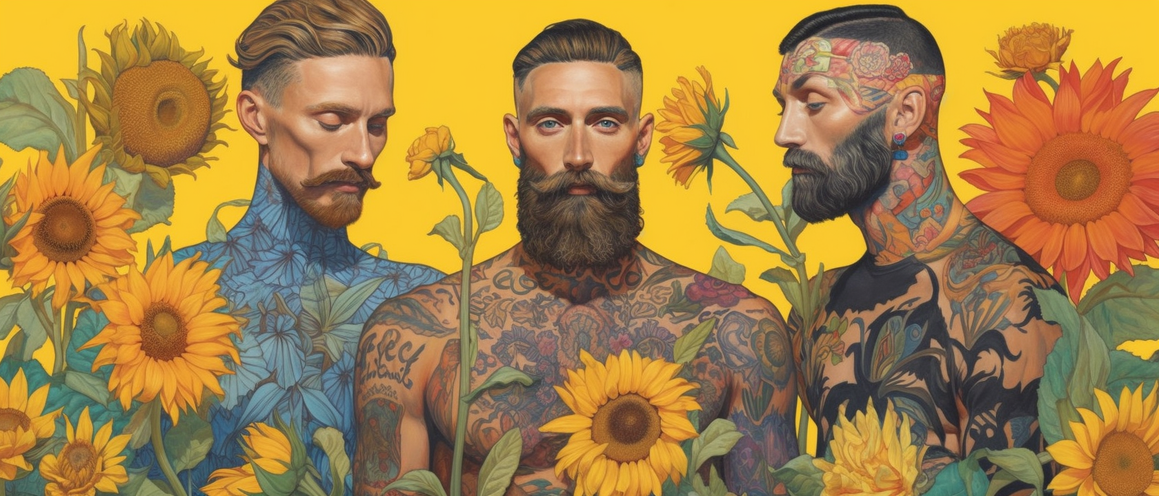 Sunflower guys, painting ideal gift